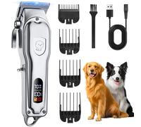 YAZEKY Tondeuse Chien Poil Long Epais, Tondeuse pour Chien Chat Professionnelle Sans Fil avec Ecran LCD, Trimmer Chat Poils Longs Noeud Haute Puissance de Toilettage pour Animaux de Compagnies