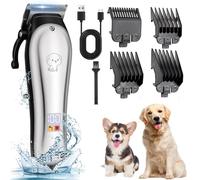 YAZEKY Tondeuses pour Chiens, Professionnelle Tondeuse Chien Poil Long Epais avec Ecran LCD et 4 Peignes de Limite, Tondeuses animaux à lame étanche, Toilettage pour Animaux de Compagnie Chat Chien