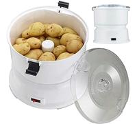 YAZGAN Éplucheur De Pommes De Terre Électrique avec 6 Lames en Acier Inoxydable, Machine À Éplucher Les Fruits Et Légumes Automatique À Un Bouton pour Pommes/Pommes De Terre/Carottes