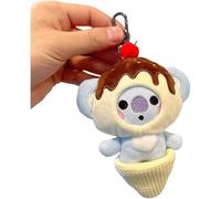 YAzgan Kpop BTS poupées en peluche BT21 Porte-clés 10 cm Pendentif sac Décoration pour les fans (Koya)
