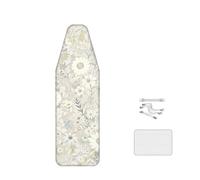 yazilan Housse de Table à Repasser en Pur Coton, PerméAbilité à La Vapeur Exceptionnelle, 150 X 60 Cm, épaisse - Conception 2 en 1, avec 4 Attaches, Housse de Rechange pour Grandes Tables à Repasser