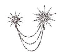 YAZILIND Bijoux Broches Crystal Alliage Vintage Black Light Flower and Pins Gothique pour Idee Cadeau Femme?