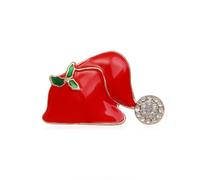 YAZILIND de Noël Broche Broche Santa Claus Arbre Elk Bonhomme de neige Chat Bell Bas Chapeau de Femme de Noël Breastpin Corsage de Bijoux(#8)