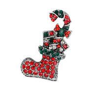 YAZILIND de Noël Brooch Pin de la Personnalité de dessin animé Chaussettes en forme de Corsage de Vêtements pour Femmes Accessoires Femmes de Noël Breastpin Bijoux(Bas)