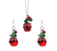 YAZILIND de Noël de Bijoux pour les Femmes de Noël Boucles d'oreilles Colliers Bracelet Jingle Bell Rouge Vert Ensembles de Vacances à la boucle d'Oreille stuffers Accessoires(#7)