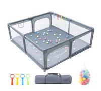 YAZOCO Parc Bébé,120x180cm, modulable, grand parc pour enfant en bas âge, Balle marine sac de rangement, crochet, pour la maison (120x180cm)