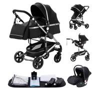 YAZOCO Poussette 3 en 1, Pliable Poussette Bebe Confort Moustiquaire, Couvre - Pieds, Porte - Gobelet, Coussin Poussettes et Landaus