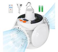 Yaztauho 2 En 1 Lampe Solaire Pliable - Lumière Portable De Camping Pour Stade | Ampoule LED Pliable Pour Chambre Maison Intérieur Et Extérieur