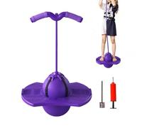 Yaztauho Ballon Sauteur pour, Souple, Interactive et silencieuse avec poignée, Ballon Rebondissant avec Poignée pour, pour Garçons Filles Maison École Jardin Parc Voyage Camping Anniversaire