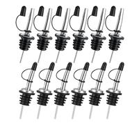 Yaztauho Bouchons Verseurs pour Bouteilles De Liquide - Bec Verseur Anti-Fuite avec Bouchon - Lot de 12 Verseurs pour Barman,pour Maison Bar Huile Vin