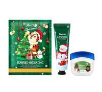Yaztauho Coiffret de Soins de Noël Format Voyage - Lot de 3 Masques Hydratants Visage Naturels - Coffret Beauté Cadeaux | Idée Cadeau pour Maman Papa Copine et Grands