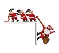 Yaztauho Décoration de Noël pour Encadrement de Porte,Décorations Festives en Bois pour Fête,Décoration de Fronton de Porte de Noël - pour TV Cheminée Mur Salon Chambre Armoire Fête