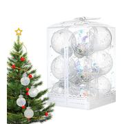Yaztauho Décorations de Noël pour Sapin - Décoration Transparente | Boules de Décoration pour Arbre de Noël - pour Centre Commercial Chambre Fenêtre Magasin Maison Fête de