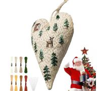 Yaztauho Kit De Broderie Main Cœur Ornement Décoratif | Kits d'Artisanat Créatif - Ensemble Complet Artisanat pour Adultes Adolescents Loisirs Créatifs Décoration Murale Projet Voyage Activité de