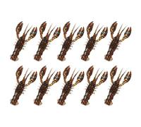 Yaztauho Leurres Souples pour Pêche De La Perche,Leurre Crankbait Écrevisse Réaliste 10 Pièces | Texture Souple Arôme Naturel Design Coulant pour Plans d'eau Rivière Aquarium Eau Douce Et Salée