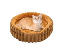 Yaztauho Lit Donut pour Chien, Lit De Chat en Peluche avec Fond Résistant Au Glissement Et Coussin Amovible, Coussin Lavable Rond Chats pour Petit Animaux De Compagnie, 40 X 15 CM