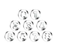 Yaztauho Moules À Donuts Pour La Pâtisserie - 9 Pièces Emporte-Pièce Donut,9 cm Moule Antiadhésif Chiffres 0-8 | Ustensiles de Cuisine pour Pâte, Fromage, Chocolat, Muffins, Crêpes, et Argile à