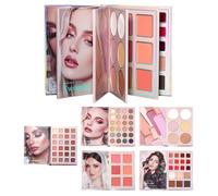 Yaztauho Palette de Maquillage Style Livre de Mode | Coffret Maquillage Portable,Highlighter longue tenue,Pour Étudiants, Débutants, Professionnels, Artistes, Mariées, Amateurs de Beauté, Fêtes,