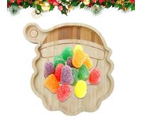 Yaztauho Plateau de Service de Noël - Plateau en Bois à Thème Renne de Noël pour Fromage, de Présentation pour Aliments, Pièce Maîtresse pour Viandes Fruits Pain Biscuits Apéritifs - Snacks