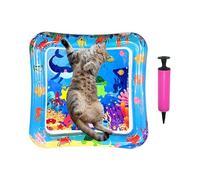 Yaztauho Tapis d'Eau pour Bébé - Zoo Chill Pad - Matelas Sensoriel Rafraîchissant Lavable et Pliable pour Chien Chat Animaux Confort Détente Jeu Intérieur Extérieur Maison Plage