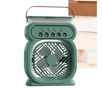 Yaztauho Ventilateur Portable - Ventilateur De Bureau Personnel Avec Brumisation - 3 Vitesses Circulateur d'Air Rechargeable et Veilleuse pour Chambre Cuisine Extérieur Camping Pique-nique Été