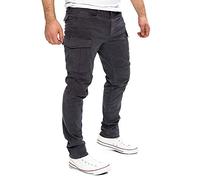 Yazubi Jayden - Pantalon Cargo Jogger pour Hommes - Pantalon de Travail pour Hommes - Pantalon Cargo Slim Fit Gris, Gris (Nine Iron 193908), W33/L30