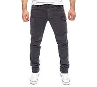 Yazubi Jayden - Pantalon Cargo pour Hommes - Pantalon Cargo Slim Fit pour Hommes - Pantalon en Coton pour Hommes, Gris (Nine Iron 193908), W31/L30
