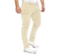 Yazubi Jayden - Pantalon Cargo Slim Fit pour Hommes - Jogger, Beige (Rainy Day 135304), W33/L30