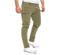 Yazubi Jayden - Pantalons Cargo Jogger Verts pour Hommes - Pantalons Cargo Slim Fit pour Hommes, Vert (Dusky Green 170517), W38/L34