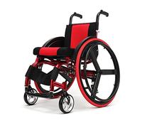 YAZURI Fauteuil Roulant de Sport, Fauteuil Roulant automoteur léger et Pliable (13 kg), Absorption des Chocs + Dossier réglable + Coussin en Maille nid d'abeille + Anti-basculement