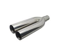 YAZVNTO Embout d'Échappement pour BMW X1 2023-2026 Double Sortie en Y 19 Pouces Long Tube Acier Inoxydable Extension Silencieux Accessoire Tuning