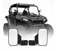YAZVNTO Rétroviseur UTV ATV pour Kawasaki Mule 3010 2001-2008 Miroir Latéral Roll Cage 360° Réglable Grand Angle Convexe Miroir Off Road Accessoires,Black Style