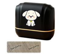 YAZWUR 1 pièce tampon rouleau de confidentialité, motif chien, pour masquer noms et adresses, protection des données personnelles contre le vol d'identité