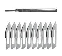 YAZWUR 1 Set de Lames de Scalpel Stériles avec Manche, idéal pour la pédicure, le dermaplaning visage, l'artisanat, la modélisation, la découpe de matériaux et le travail du cuir