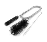 YAZWUR 1 Set Nettoyeur de Canalisation Brosse Double Tête en Acier Inoxydable - Brosse Flexible pour Tuyaux et Éviers (pour larges tuyaux, canalisations, etc.)