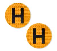 YAZWUR 2 PCS Plaques H Autocollants Historiques pour Intérieur et Extérieur, réfléchissants, à fixer à l'intérieur du pare-brise, voiture et moto, véhicule historique, Espagne