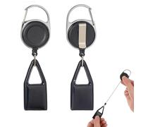 YAZWUR 2 pièces porte-briquet extensible avec protection antivol, porte-clés léger, clip pour briquet, accessoire rétractable pour suspendre clés et briquets