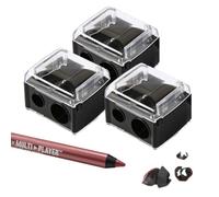 YAZWUR 3 taille-crayons, design portable, adaptés aux crayons cosmétiques, crayons à sourcils, crayons à lèvres et crayons pour les yeux.