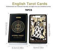 YAZWUR Jeu d'Oracle Mystique, Jeu de Tarot et Voyance, Cartes de Tarot Divinatoire (78 cartes), Lectures Spirituelles et Divertissement de Fête (10,3 x 6 cm)