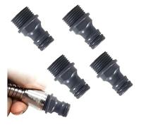 YAZWUR Lot de 4 raccords de tuyau d'arrosage, adaptateur pour robinet, embout tuyau arrosage, raccord gardena, pièces et raccords de tuyau G1/2, Filetage extérieur, Plastique ABS (1/2 pouce) (Noir)