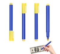 YAZWUR Lot de 4 Stylos Détecteurs de Faux Billets, Marqueurs pour Identifier les Faux Billets, Convient pour Euros, Dollars, Livres, Yen, Won