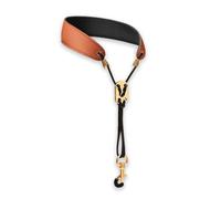 YAZWUR Sangle de Cou Hautement Résistant en Métal Fibreux, Ergonomique et Confortable, Polyvalent Crochet pour Saxophone Alto, Harnais Saxophone Alto, Accessoires pour Instruments de Musique (Marron)