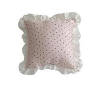 YB-FCJKPA French Country Polka Dot Ruffle Throw Pillow Covers, Decorative Pillowcase Boho Farmhouse Cushion Covers for Sofa Bed Living Room Home Decor (Pink-45x45cm)