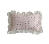 YB-FCJKPA French Country Polka Dot Ruffle Throw Pillow Covers, Decorative Pillowcase Boho Farmhouse Cushion Covers for Sofa Bed Living Room Home Decor (Pink-30x50cm)