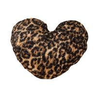 YB-FCJKPA Heart-Shaped Leopard Pillow with PP Cotton Filling, Animals Throw Pillows Pouf Cushions for Home Decor (B)