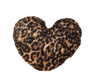 YB-FCJKPA Heart-Shaped Leopard Pillow with PP Cotton Filling, Animals Throw Pillows Pouf Cushions for Home Decor (B)