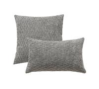 YB-FCJKPA Pack of 2 Chenille Quilted Throw Pillow Cover, Geometric Wave Cushion Cover Decorative Throw Pillow Case for Home Decor (Dark Green)
