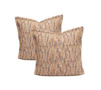 YB-FCJKPA Pack of 2 Minimalist Tweed Weave Throw Pillow Covers, Textured Breathable Soft Pillowcase Decorative Cushion Covers for Home Decor (Khaki-45x45cm)