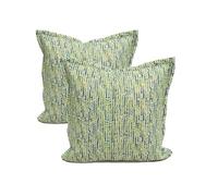 YB-FCJKPA Pack of 2 Minimalist Tweed Weave Throw Pillow Covers, Textured Breathable Soft Pillowcase Decorative Cushion Covers for Home Decor (Green-45x45cm)