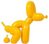 YB&GQ Jeff Koons Art Sculpture,Chien Et Caca Brillants De Ballon Figurines,Créatif Cadeau Moderne Décoration Office Ornements,Chiot Fait à La Main Statues